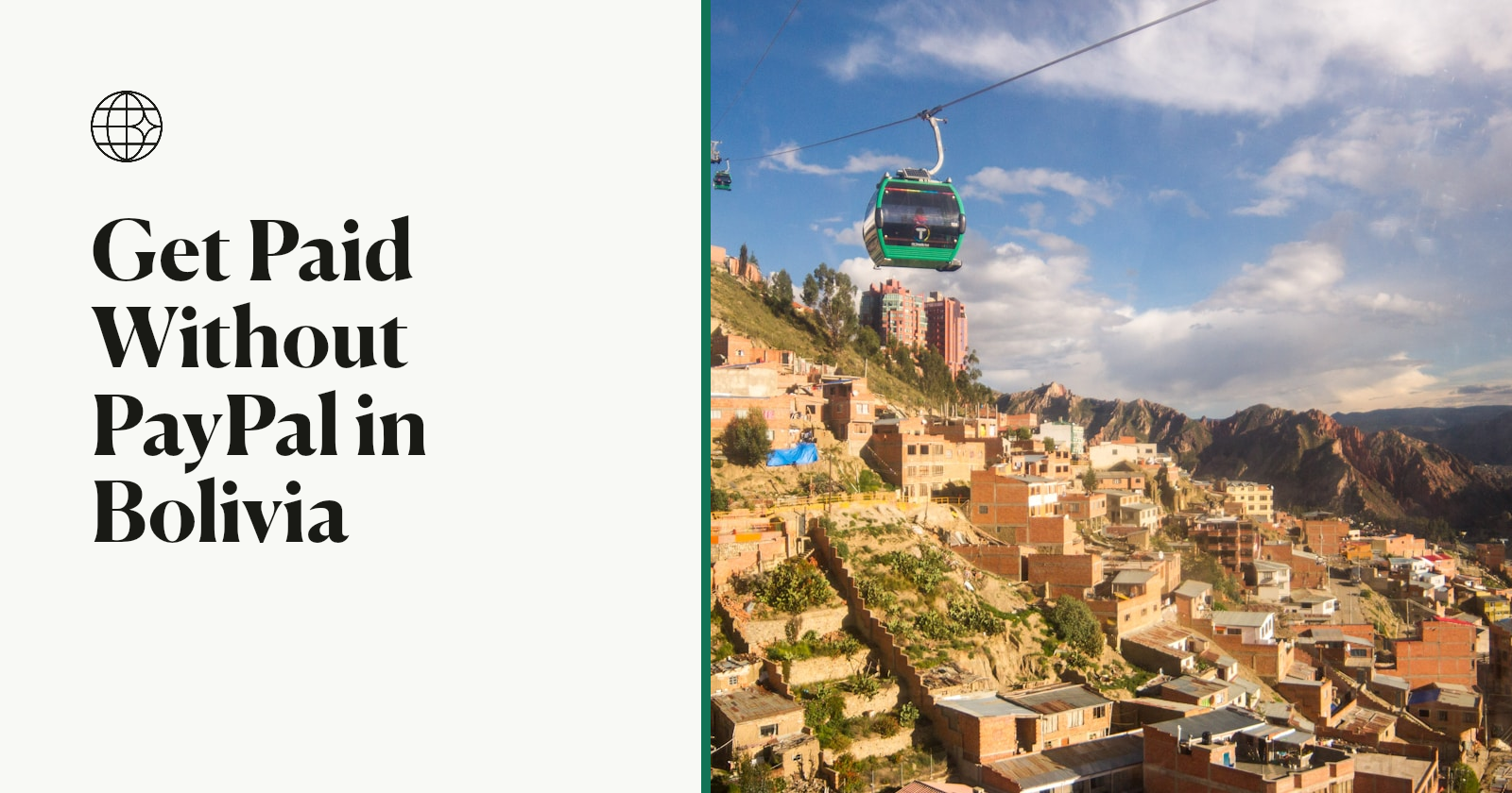La Paz, Bolivia cable car over the city